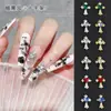 Accesorios Populares Transfronterizos para Uñas DIY: Cruz Chrome Hearts, Pedrería Suelta Brillante 3D, Pedrería Decorativa de Aleación en Forma de Corazón
