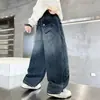 Pantalones de Mezclilla Sueltos de Moda Otoño 2026 para Niños, Pantalones Largos Casuales, Atractivos y Versátiles para Niños Medianos y Grandes