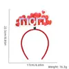 Diadema Decorativa para el Día de la Madre, Accesorios para Fotos de Fiesta Temática "Gracias Mamá", Pinza para el Cabello Diadema de Rosa y Clavel