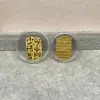 Shenzhen Shuibei Mismo Estilo Oro Puro 999 Tesoro de la Fortuna Aleación Gato de la Suerte Adhesivo Dorado para Teléfono Móvil para Atraer Riqueza Tienda de Oro