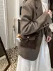 Bolsa Saco Fofa de Um Ombro Fresca e Versátil de Outono 2025 Moda Simples Cor Contrastante Flip Transversal Pequena Quadrada para Mulheres