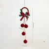 Nuevas decoraciones navideñas colgantes de campana roja flocada nórdica adornos para árbol de Navidad decoraciones de guirnalda transfronterizo