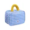 Bolsa de Tocador Plegable Popular Transfronteriza, Bolsa de Almacenamiento Partitionada de Gran Capacidad, Bolsa de Cosméticos de Aspecto Elegante, Bolsa de Viaje Portátil