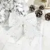 Moño Navideño, Moño de Algodón Perlado con Polvo Dorado, Colgante para Árbol de Navidad, Suministros de Decoración para Hotel, Centro Comercial, Ktv