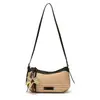 Bolso de axila tejido de paja para mujer 2026 nuevo color de moda bolso tote tejido de bloques de color para el trabajo y los desplazamientos bolso de hombro versátil