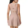 Estilo Novo Transfronteiriço com Bojo Fixo Outdoor Antibacteriano Vestido Feminino Tênis Roupa Esportiva Justa Costas Bonitas Fitness Yoga