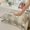 Par de Paños de Almohada de Gasa de Algodón Puro Paquete Extra Grande Extra Grueso Todo Algodón Jacquard Almohadilla Anti-Grasa para la Cabeza Almohada Individual