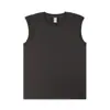 Camiseta sin mangas deportiva de verano de algodón puro pesado de 230 g de estilo retro japonés, color sólido, versátil, para fitness, unisex