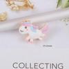 Accesorios de resina, pinza para el pelo con forma de galleta de arcoíris y unicornio, pequeños accesorios de resina hechos a mano, joyería artesanal, accesorios de pegamento en crema.