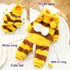 Roupas para Cachorro para Primavera e Outono, Design Fofo de Abelha, Antiderramamento, para Teddy, Bichon, Shiba Inu, Gatos de Estimação, Moletom com Capuz de Inverno