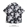 Camisa Hawaiana de Manga Corta Camisa de Manga Corta para Hombre Verano Nuevo Playa Camisa Floral Ropa de Pareja Camisa Holgada