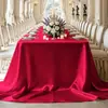Toalha de mesa de hotel de alta qualidade em cetim, toalha de mesa para restaurante, tecido para banquete, toalha de mesa simples de cetim branco para casamento em estilo europeu