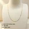 Estilo de Lujo Accesible Ins Francés Colgante Exquisito DIY Acero Inoxidable Chapado en Oro de 18K Coloridos 6*3mm Rectangulares Geométricos Accesorios