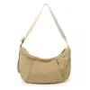 Bolso Bandolera de Color Liso Estilo Japonés Bolso Mensajero Simple Versátil Hombres Gran Capacidad Bolso de Hombro Casual para Viajes Estudiantes Bolso Escolar
