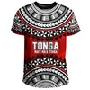 Camiseta de Tonga a la moda para hombre, Casual de verano con estampado 3D polinesio, Top de cuello redondo y manga corta, Estilo callejero