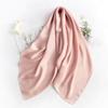 Exclusivo Transfronterizo Monocromático 70 Seda Cuadrada Pañuelo de Seda Cuadrado Pequeño para Mujer Versátil Pañuelo Profesional Decorativo de Color Sólido