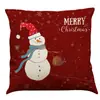 Funda de Almohada Roja Festiva con Estampado de Muñeco de Nieve, la Más Vendida de Amazon, Regalo de Navidad