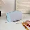 Bolsa de Maquillaje Rayada Neceser Gran Capacidad Bolsa de Maquillaje con Bordado de Gasa Bolsa de Maquillaje Portátil para Viaje