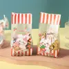 Bolsa Autoportante Cóncava Lateral de Dibujos Animados Escarchada Dulce Seco Crujiente de Copos de Nieve Bolsa de Empaque de Grado Alimenticio Bolsa Sellada a Máquina para Snacks de Horneado
