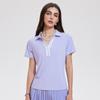 Traje Casual Caijue Transfronterizo para Tenis para Mujer, Camisa Polo de Manga Corta Ajustada, Traje Deportivo de Secado Rápido para Bádminton y Fitness