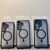 Adequado para Capa de Celular Magnética com Sensação de Pele Samsung S26Ultra, Capa Dura Fosca Anti-Queda Duas em Uma Samsung S27 S26Fe