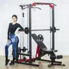 Treinador Smith Multifuncional Doméstico Estrutura para Barra de Peso Agachamento Bancada de Supino Cama para Levantamento de Peso Agachamento Levantamento Rack de Levantamento Terra
