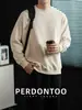 Sudadera Pesada con Textura Jacquard Cuello Redondo para Hombre, 300g, Versátil Parche Creativo Manga Larga, Primavera y Otoño 2026