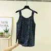 Pijama floral para mujer joven, camisola de algodón y seda talla grande, chaleco sin mangas, top fino de verano holgado, talla grande