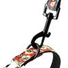 Procesamiento de tela de poliéster floral pequeña nueva personalizada de Amazon, cincha negra fuerte resistente al desgaste, collar universal para gato y perro