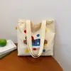 Bolsa de Lona para Perro Dachshund de Corea del Sur para Mujer de Gran Capacidad Estilo Perezoso Bolsa de Tote Estudiante Versátil para Todo Bolsillo Portátil para Compras
