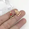 Mezcla 15 Flor Roja Pétalo de Rosa Crisantemo Aleación Joyería Accesorios Pulsera Colgante Llavero Colgante DIY