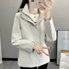 Chaqueta Cortavientos para Mujer 2025 Nueva Primavera y Otoño Impermeable a Prueba de Viento Desmontable Petite Versátil para Exteriores para Hombres