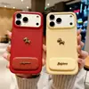 Pônei Dourado Adequado para Apple 17Pro Ano do Cavalo Modelo de Ano Novo Iphone16 Suporte Espelhado Capa de Celular 15/14