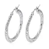 Suministro Directo Transfronterizo Aretes Redondos de Acero Inoxidable para Mujer Tendencia en Acero Inoxidable Estampado Versátiles Aretes de Oro de 18 Quilates Venta al por Mayor
