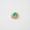 Arete de titanio F136 con forma de erizo de mar y corazón para lóbulo de la oreja, Piercing para labio de erizo de mar con rosca interna de titanio G23, Accesorio de joyería para la oreja