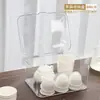 Caixa de Armazenamento com Tampa para Conjunto de Chá, à Prova de Poeira, Transparente, para Organizar e Guardar Folhas de Chá e Xícaras de Chá na Mesa de Chá, Suporte de Armazenamento para Bule Kung Fu