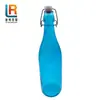 Botella de Enzimas de 1L, Botella Redonda Vacía, Botella de Vidrio Transparente para Bebidas, Botella Sellada para Leche y Jugo, Tapa Selladora de Presión, Botella para Vino de Frutas