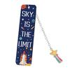 Decoración Astronauta de Dibujos Animados Europeos Transfronterizo Cielo Estrellado para Estudiantes Marcapáginas Letras Metálicas en Blanco Regalo de Clase Venta al por Mayor