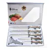Cuchillo de Chef de Acero Inoxidable Nuevo Transfronterizo Juego de Cocina Caja de Regalo Cuchillo Pelador Cuchillo para Frutas Combinación Juego de 6 Piezas Juego de 3 Piezas