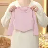 Conjunto de 3 Peças Feminino Primavera 2026 Novo Estiloso Camisa Básica Doce Saia de Suspensório Floral Roupa Tendência da Moda de Primavera