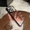 Adequado para Capa de Celular Transparente Galvanizada iPhone 18 Pro, Apple 17 com Película para Lente, Capa Protetora TPU Anti-Queda de Cobertura Total
