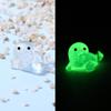 Pez Foca Artificial Luminoso Acuario Micro Paisaje Creativo Cadena de Teléfono Móvil Llavero Colgante Pequeño Accesorios de Resina DIY