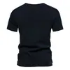 Cuello Redondo Fitness Casual Secado Rápido Color Sólido Elástico Ajuste Delgado Camiseta de Capa Base Estilo Americano Camisa Henley Manga Corta Mallas para Hombre