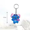 Nuevo Llavero Serie Stitch Goma Suave de PVC Colgante de Regalo Anillo para Llaves Llavero de Dibujos Animados Colgante para Mochila