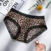 Comercio Exterior Lencería Femenina Sexy con Calados Estampado de Leopardo Transpirable Encaje Tanga Pantalones Cortos Elásticos de Cintura Baja Combinación Dropshipping 204