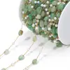 Corrente de Pedra Colorida Irregular Corrente de Aço Inoxidável Dourada Pérola DIY Colar Pulseira Acessórios para Roupas Europeu e Americano Atacado