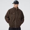 Chaqueta para Hombre 2025 Primavera y Otoño Nueva Cuello Alto Holgada Ropa de Trabajo Versátil Casual Retro Japonés Pareja