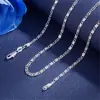 Jinjiahua Cadena Corta para Clavícula de Moda Chapada en Oro de 18K Cadena Plana de 2.5mm Joyería Extranjera Europea y Americana Collar al por Mayor