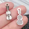 Símbolos de Instrumentos Musicales de Plata Antigua Colgante Retro Joyería de Aleación Colgante Accesorios para Pulsera Collar Llavero DIY