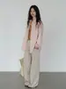 Camisa Loose Rosa Claro de Oito Meses Estilo Coreano Estilo Puro Desejo Jaqueta Camisa Camada Preguiçosa de Primavera para Mulheres